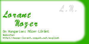 lorant mozer business card